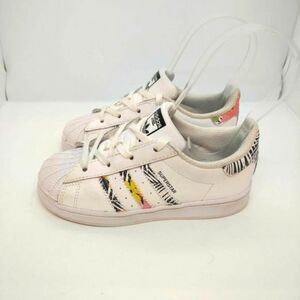 Adidas Superstar Tropical Print Fashion Sneakers Kids Size 10 K White Multicolor